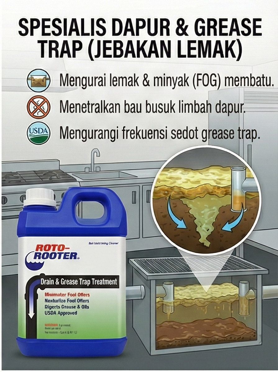 Cairan Penghancur Lemak Dapur Grease Trap Treatment