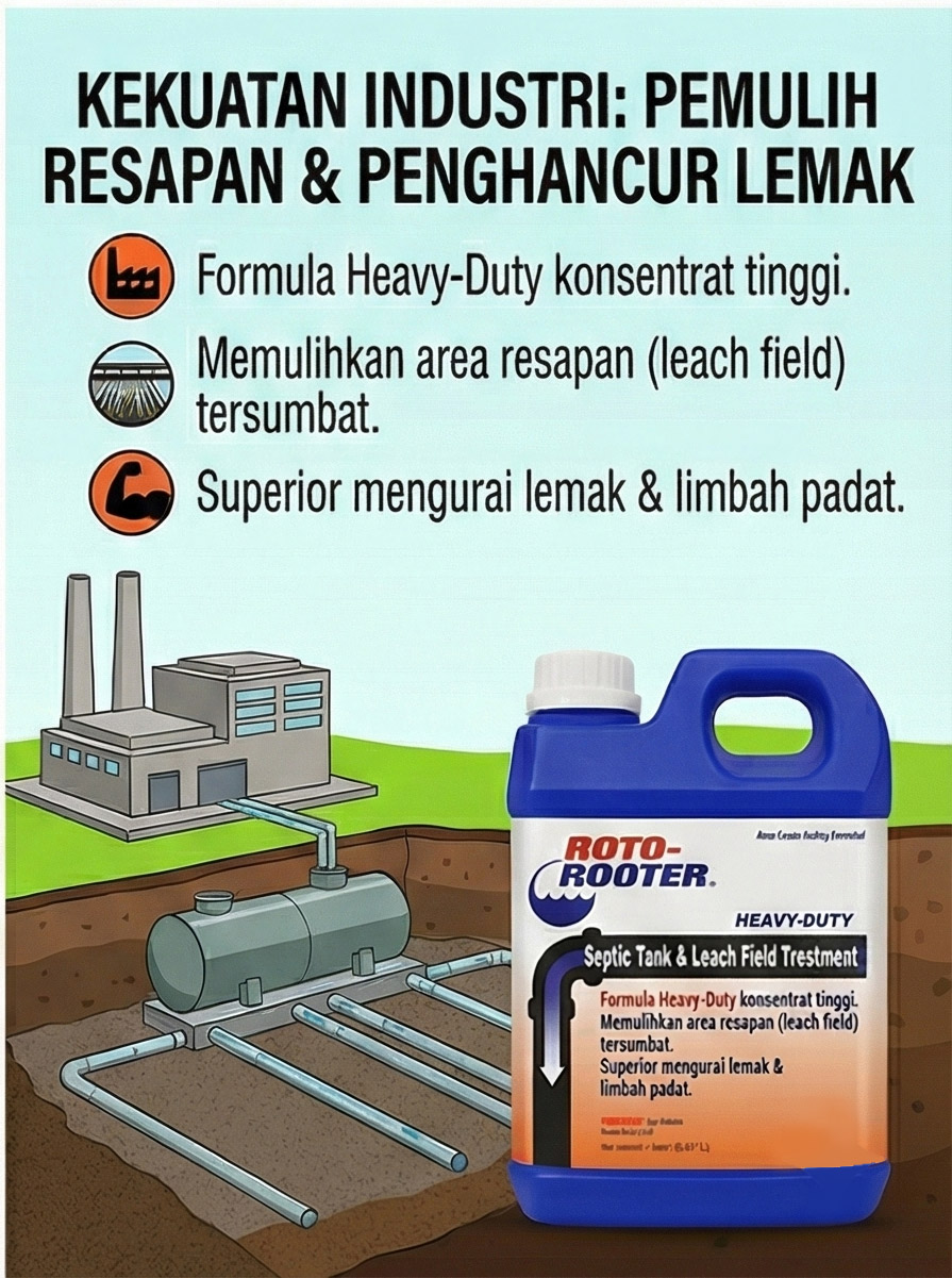 Cairan Pengurai Limbah Lemak Heavy Duty Leach Field