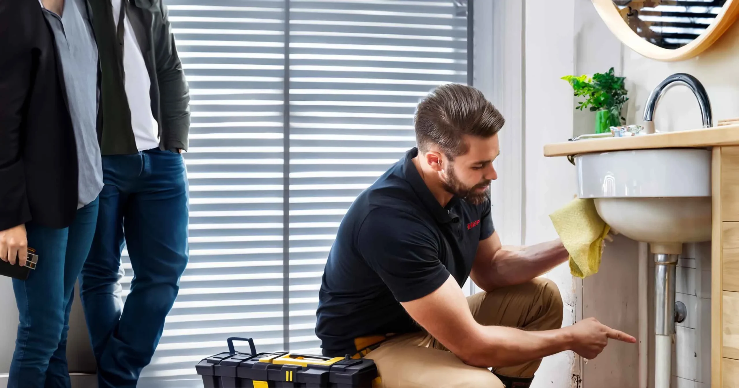 Tekanan air rendah dan pipa bengkok menyebabkan saluran mampet pada rumah