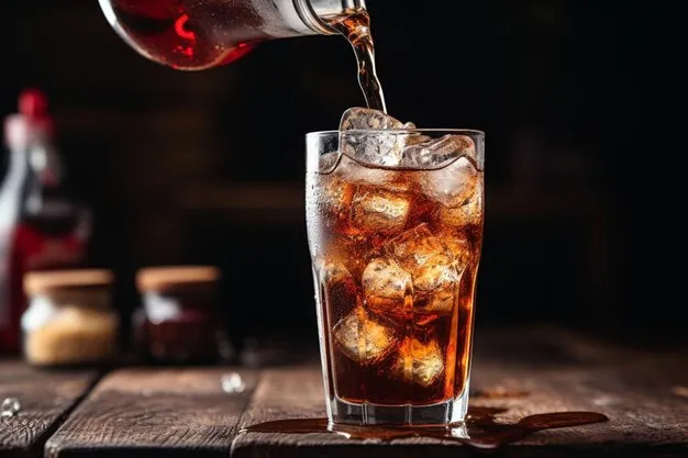 Botol cuka dan baking soda dituangkan ke dalam saluran, dengan gelembung udara menandakan reaksi kimia