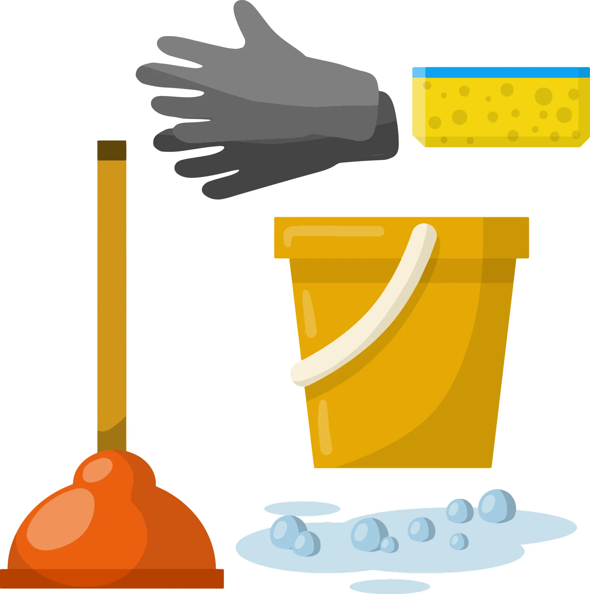 Orang menggunakan plunger dan ember air panas untuk mengatasi WC mampet, dengan fokus pada teknik menumpahkan air dari ketinggian