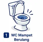 wc mampet berulang