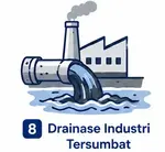 drainase industri tersumbat